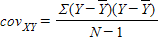 <strong>Which of the following is the formula for the covariance?</strong> A) B) C) D)