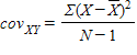 <strong>Which of the following is the formula for the covariance?</strong> A) B) C) D)