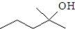 <strong>Which alcohol is formed by the hydration of 2-methyl-2-pentene?</strong> A) B) C) D)