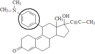 Consider the following molecule of the birth control drug known as RU 486. Fill in the blanks with the appropriate term from the list below. alkane cycloalkane alkene cycloalkene alkyne aromatic haloalkane -The functional group enclosed in the circle is a(n)_____________________.