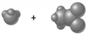 Consider the image which depicts the reaction between CH<sub>3</sub>COOH and H<sub>2</sub>O. Reactants: Products: If the composition of the equilibrium mixture is as represented below CH<sub>3</sub>COOH is classified as