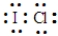 <strong>Which of the following is a correct electron dot formula for ICl?</strong> A) B) C) D) E) F)