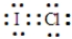 <strong>Which of the following is a correct electron dot formula for ICl?</strong> A) B) C) D) E) F)