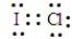 <strong>Which of the following is a correct electron dot formula for ICl?</strong> A) B) C) D) E) F)