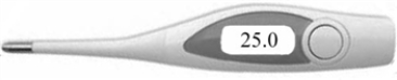 Fill in the blank with the appropriate number (0, 1, 2, 3 etc.). The thermometer shown in the image is laying on a counter top and indicates room temperature. This temperature contains _____________________significant figures..
