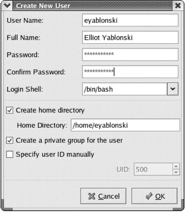   Which operating system uses the dialog in the figure above to create accounts?