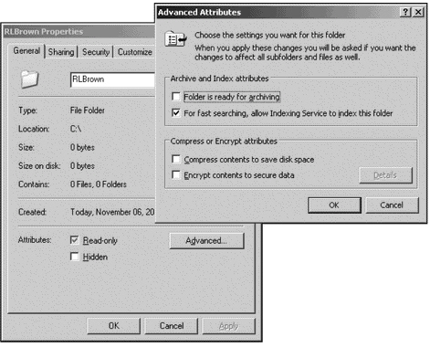 <strong> The figure above displays attributes of a folder on a(n) ____ formatted disk in Windows Server 2003.</strong> A) FAT32 B) FAT C) NTFS D) NFS