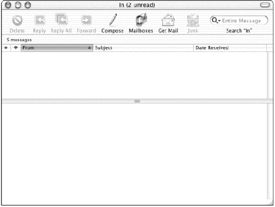 <strong>  What is displayed in the figure above?</strong> A) Evolution Mail Summary view B) Apple Mail C) Outlook Express D) Eudora <div style=padding-top: 35px> 