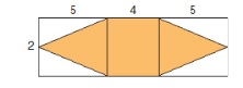 What is the area of the shaded region of the figure below? a. 24 b. 30 c. 36 d. 42