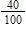 <strong>Which of the following is not equivalent to the others?</strong> A) B) C) D)0.4