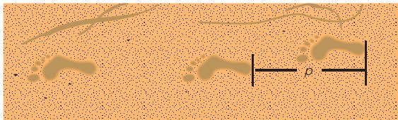 PISA: The illustration below shows the footprints of a man walking. The pace length, p , is the distance between the rear of two consecutive footprints. For men, the formula n / p = 140 gives an approximate relationship between n and p where n = number of steps per minute, and p = pace length in meters If the formula applies to Heiko's walking and Heiko takes 70 steps per minute, what is Heiko's pace length? Be sure to show your work.