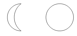 <strong>The figure shows the ______ and _____ Moon phases.   ​</strong> A) crescent; first-quarter B) new; new C) crescent; full D) first-quarter; full <div style=padding-top: 35px> 