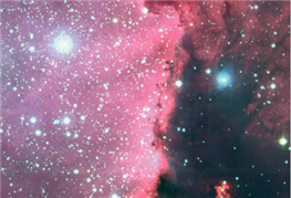 <strong>I. II) III) Which spectra, and in which order, would you expect to generate the pink color in the above cloud of gas?</strong> A) II then III B) I then II then III C) III then II D) III