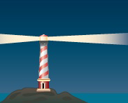 <strong> The lighthouse in the above picture represents which model for which compact object?</strong> A) lighthouse, neutron star B) scientific, white dwarf C) Earth-centered, neutron star D) mathematical, Earth