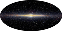 <strong>The figure shows an image of a galaxy at dust-penetrating wavelengths. It can be classified as which one of the following galactic types?  </strong> A) spiral B) irregular C) elliptical D) red giant <div style=padding-top: 35px> 