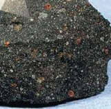 <strong> In this image, chondrules are present. What kind of meteorite is this?</strong> A) stony B) stony-iron C) iron D) chondrite