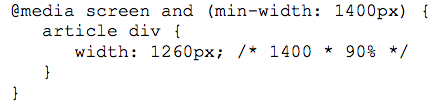 Referring to the figure above, what part of a responsive layout would this code accomplish?