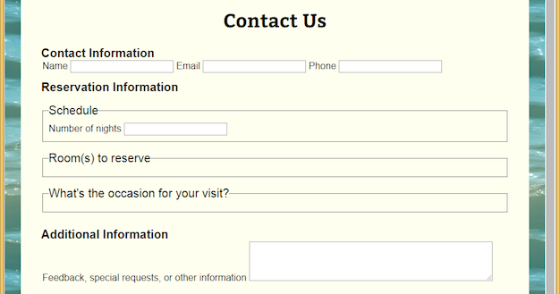 Referring to the figure above, the words Name and Email were created with the ____ element.