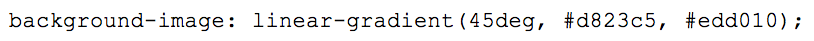 <strong>  Referring to the figure above, what does the code #edd010 specify?</strong> A) the starting point and direction B) the starting color C) an intermediate color D) the ending color <div style=padding-top: 35px> 