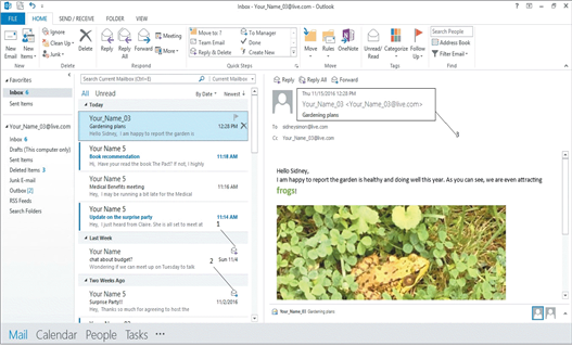 <strong> If spam were to arrive to your email address, it would most likely go into the folder labeled ____ in the accompanying figure.</strong> A) Inbox B) Deleted Items C) Sent Items D) Junk Email