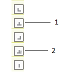 <strong> In the accompanying figure, the item marked 2 is the ____ tab.</strong> A) center B) bar C) left D) decimal