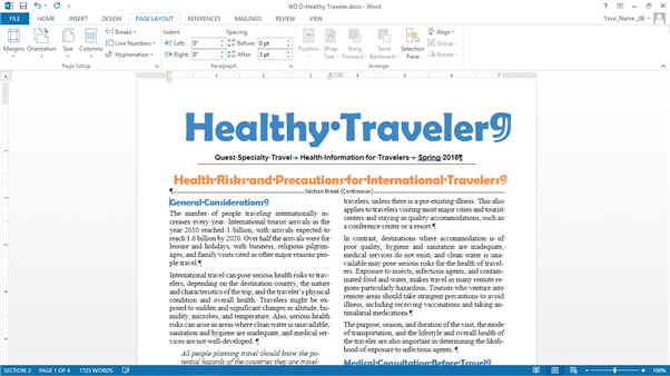 <strong> In the document shown in the accompanying figure, how many sections are visible on the screen?</strong> A) 1 B) 2 C) 3 D) 4