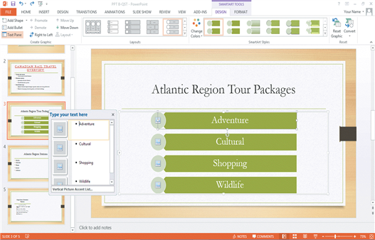 As seen in the accompanying figure, when you insert a SmartArt graphic, a new SMARTART TOOLS DISPLAY tab opens on the Ribbon._________________________