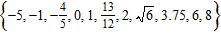 <strong>List the numbers in the set that are natural numbers. </strong> A) B) C) D) E)