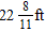 <strong>Use similar triangles to help solve the problem. A man places a mirror on the ground and sees the reflection of the top of a flagpole as shown in the figure below. The two triangles in the figure are similar. Find the height h of the flagpole. a = 11, b = 7, c = 31</strong> A) ft B) ft C) D)