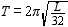 <strong>The formula represents the period of a pendulum T (in seconds), L - the length of the pendulum (in feet). Solve the formula for L if T = 39.4384 sec, π = 3.14.</strong> A)78.8768 feet B)100.48 feet C)128 feet D)32 feet