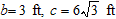 <strong>For this problem, use the triangle in the figure below. Express your two answers in simplest radical form. If a = 8 ft, find b and c .</strong> A) B) C) D) E)
