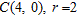 <strong>Find the center and radius of a circle given an equation in standard form. </strong> A) B) C) D)