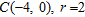 <strong>Find the center and radius of a circle given an equation in standard form. </strong> A) B) C) D)