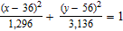 <strong>What is the equation of the outer edge of the pool table displayed below, if l = 56 and w = 36? </strong> A) B) C) D)