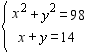 <strong>Solve the system of equations by graphing. </strong> A) B) C) D) E)