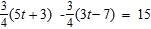 <strong>Solve the equation. </strong> A) t = 7 B) t = 9 C) t = 2 D) t = -5 E) t = 5