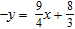 <strong>Determine the y -intercept of the line represented by the given equation. </strong> A) B) C) D) E)
