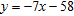 <strong>Use the point-slope form to write an equation of the line with the slope 7 and that passes through the point ( 9, 3). Then write your result in slope-intercept form.</strong> A) B) C) D) E)