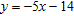 <strong>Use the point-slope form to write an equation of the line with the slope 5 and that passes through the point ( 4, 7). Then write your result in slope-intercept form.</strong> A) B) C) D) E)