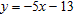 <strong>Use the point-slope form to write an equation of the line with the slope 5 and that passes through the point ( 4, 7). Then write your result in slope-intercept form.</strong> A) B) C) D) E)