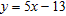 <strong>Use the point-slope form to write an equation of the line with the slope 5 and that passes through the point ( 4, 7). Then write your result in slope-intercept form.</strong> A) B) C) D) E)