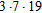<strong>Find the prime factored form of the number. 357</strong> A) B) C) D) E)