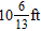 <strong>Use similar triangles to help solve the problem. A man places a mirror on the ground and sees the reflection of the top of a flagpole as shown in the figure below. The two triangles in the figure are similar. Find the height h of the flagpole. a = 13, b = 4, c = 34</strong> A) ft B) ft C) D)