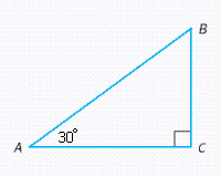 <strong>Find the length of AB, if BC = . </strong> A) 4 B) 2 C) 3 D) 8 E) 16