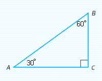 <strong>Find lengths of AC and BC, if AB = . </strong> A) AC = , BC = 12 B) AC = 12, BC = C) AC = , BC = D) AC = 12, BC = E) AC = , BC = 6