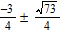 <strong>Solve the equation and verify that the sum of the solutions is - and the product of the solutions is . </strong> A) B) C) D)