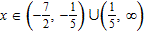 <strong>Solve the inequality. </strong> A) B) C) D) E) no solution