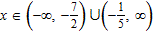 <strong>Solve the inequality. </strong> A) B) C) D) E) no solution
