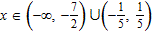 <strong>Solve the inequality. </strong> A) B) C) D) E) no solution