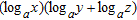 <strong>Assume that , , , and are positive numbers. Use the properties of logarithms to write the expression in terms of the logarithms of , , and . </strong> A) B) C) D) E)